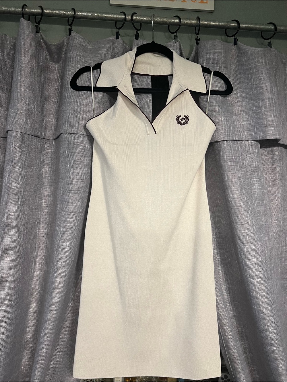 NWT💗PINK Victorias Secret Cream Knit Blend Preppy Backless/Sleeveless Dress!SzM!
